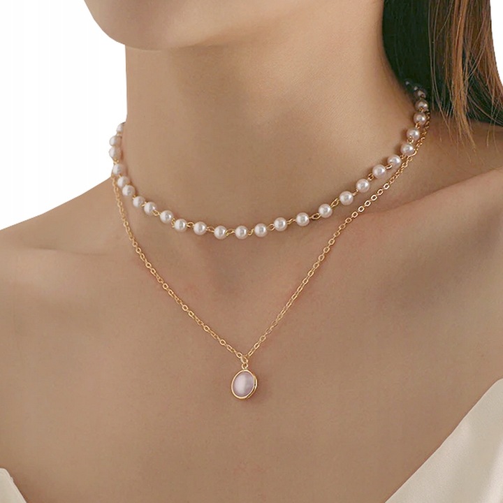 naszyjnik 2w1 z perełkami