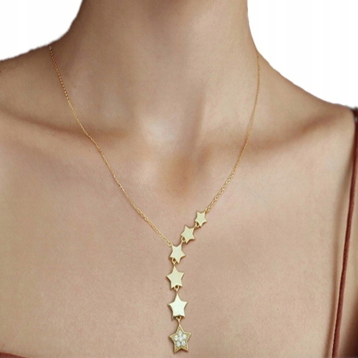 naszyjnik gwiazdki z cyrkonią