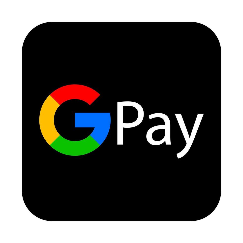 white google pay logotype on light blue background logo mobile payment system electronic wallet contactless nfc for android operating system gpay editorial free vector